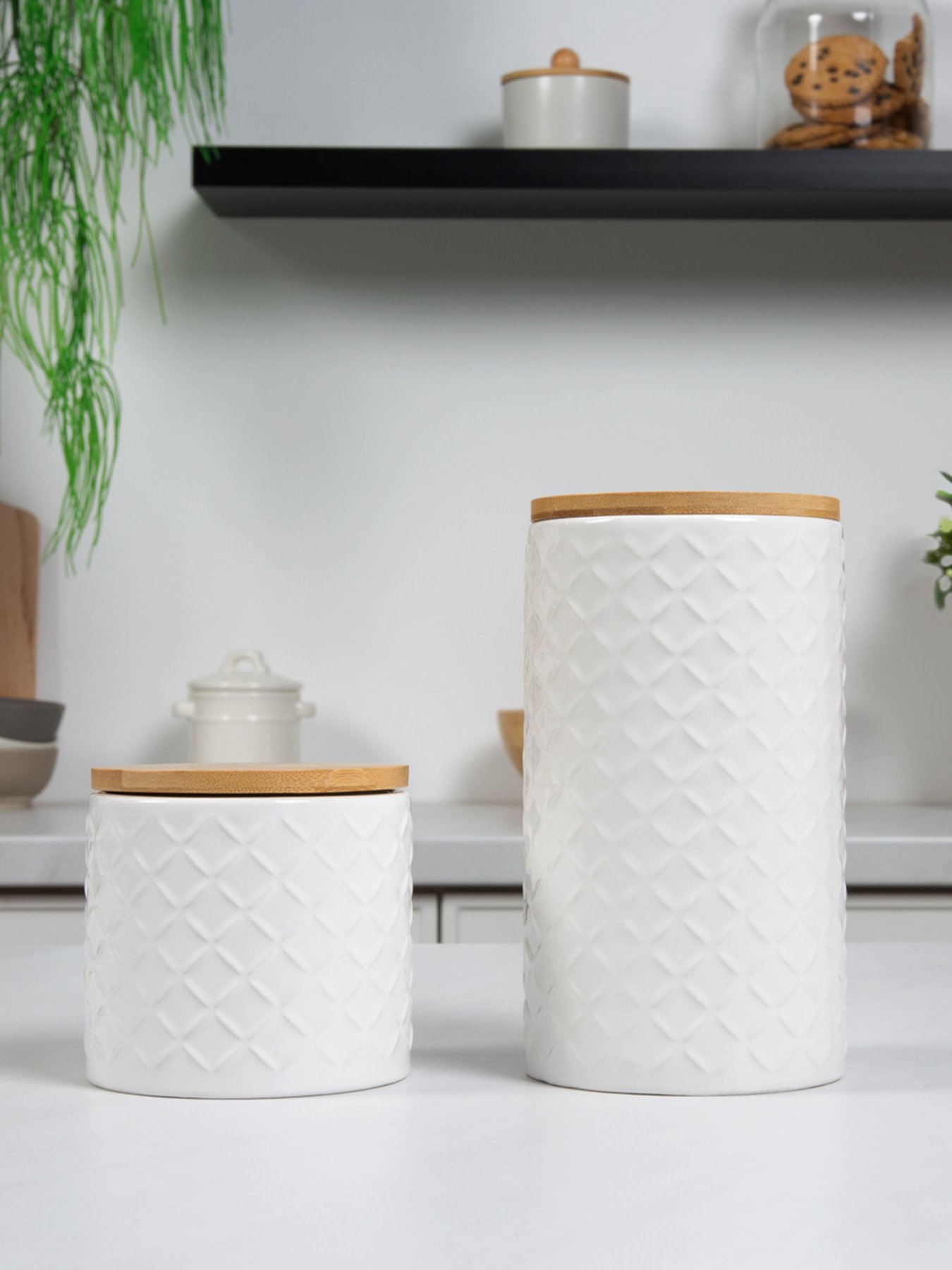 Ємність для зберігання біла/дерево MBM MY HOME Модель KP-18 S WHITE/WOOD Фото