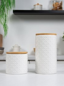 Емкость для хранения белая/дерево MBM HOME модель KP-18 L WHITE/WOOD Емкость для хранения белая/дерево MBM HOME модель KP-18 L WHITE/WOOD Фото