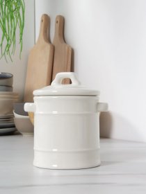 Емкость для хранения с ручками белая MBM HOME модель KP-19 WHITE Фото