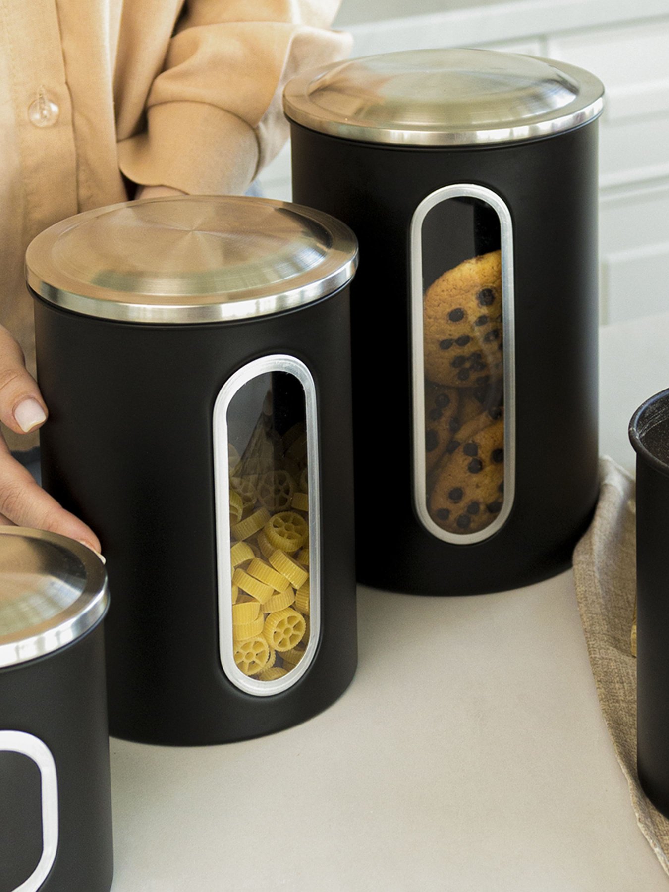 Емкость для хранения из нержавеющей стали черная MBM HOME модель KP-27 SS/BLACK Емкость для хранения из нержавеющей стали черная MBM HOME модель KP-27 SS/BLACK Фото