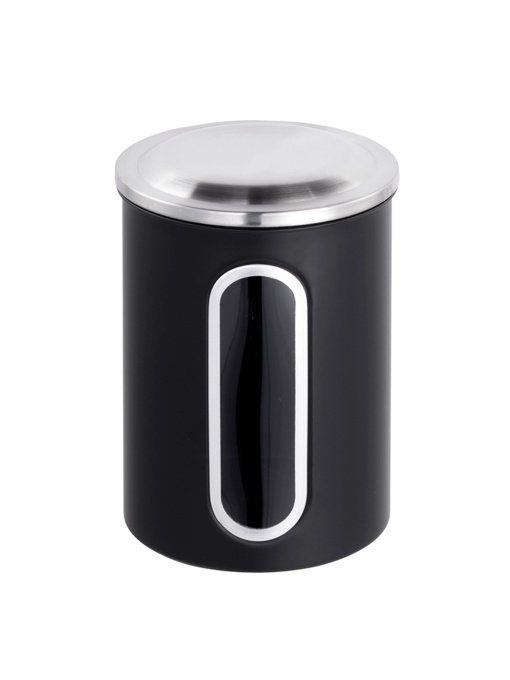 Ємність для зберігання з нержавіючої сталі чорна MBM HOME модель KP-27 SS/BLACK Фото
