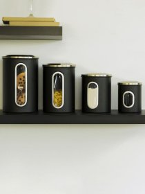 Емкость для хранения из нержавеющей стали черная MBM HOME модель KP-27 SS/BLACK Емкость для хранения из нержавеющей стали черная MBM HOME модель KP-27 SS/BLACK Фото