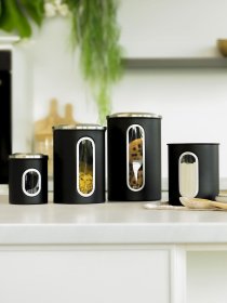 Емкость для хранения из нержавеющей стали черная MBM HOME модель KP-27 SS/BLACK Емкость для хранения из нержавеющей стали черная MBM HOME модель KP-27 SS/BLACK Фото