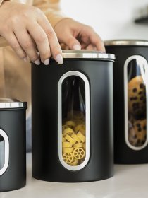 Емкость для хранения из нержавеющей стали черная MBM HOME модель KP-27 SS/BLACK Емкость для хранения из нержавеющей стали черная MBM HOME модель KP-27 SS/BLACK Фото