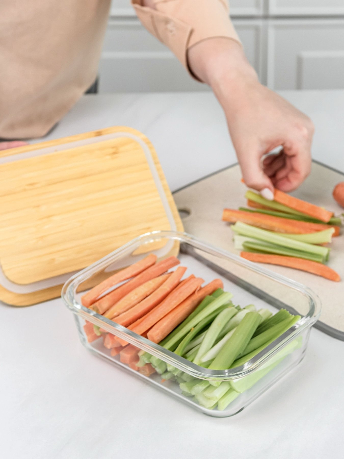 Ємність для зберігання прозора/дерево MBM MY HOME Модель KP-61 T/WOOD Фото