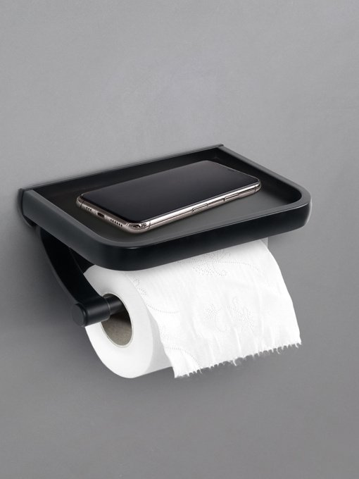 Тримач для туалетного паперу чорний MBM MY HOME Модель BA-01 BLACK Фото