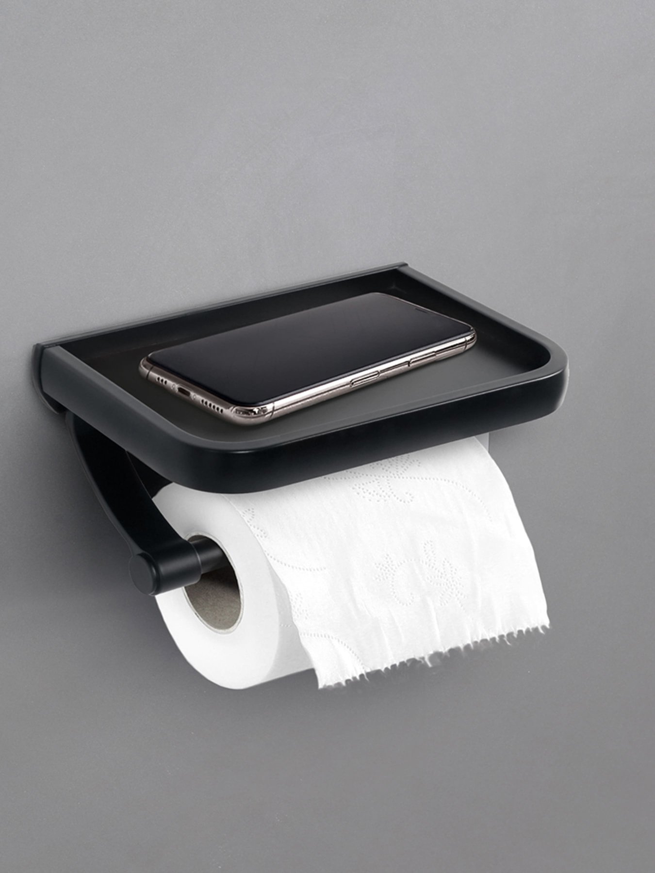 Тримач для туалетного паперу чорний MBM HOME модель BA-01 BLACK Фото