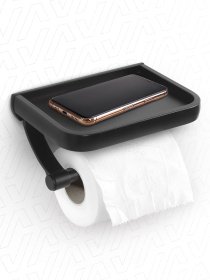 Тримач для туалетного паперу чорний MBM HOME модель BA-01 BLACK Тримач для туалетного паперу чорний MBM HOME модель BA-01 BLACK Фото