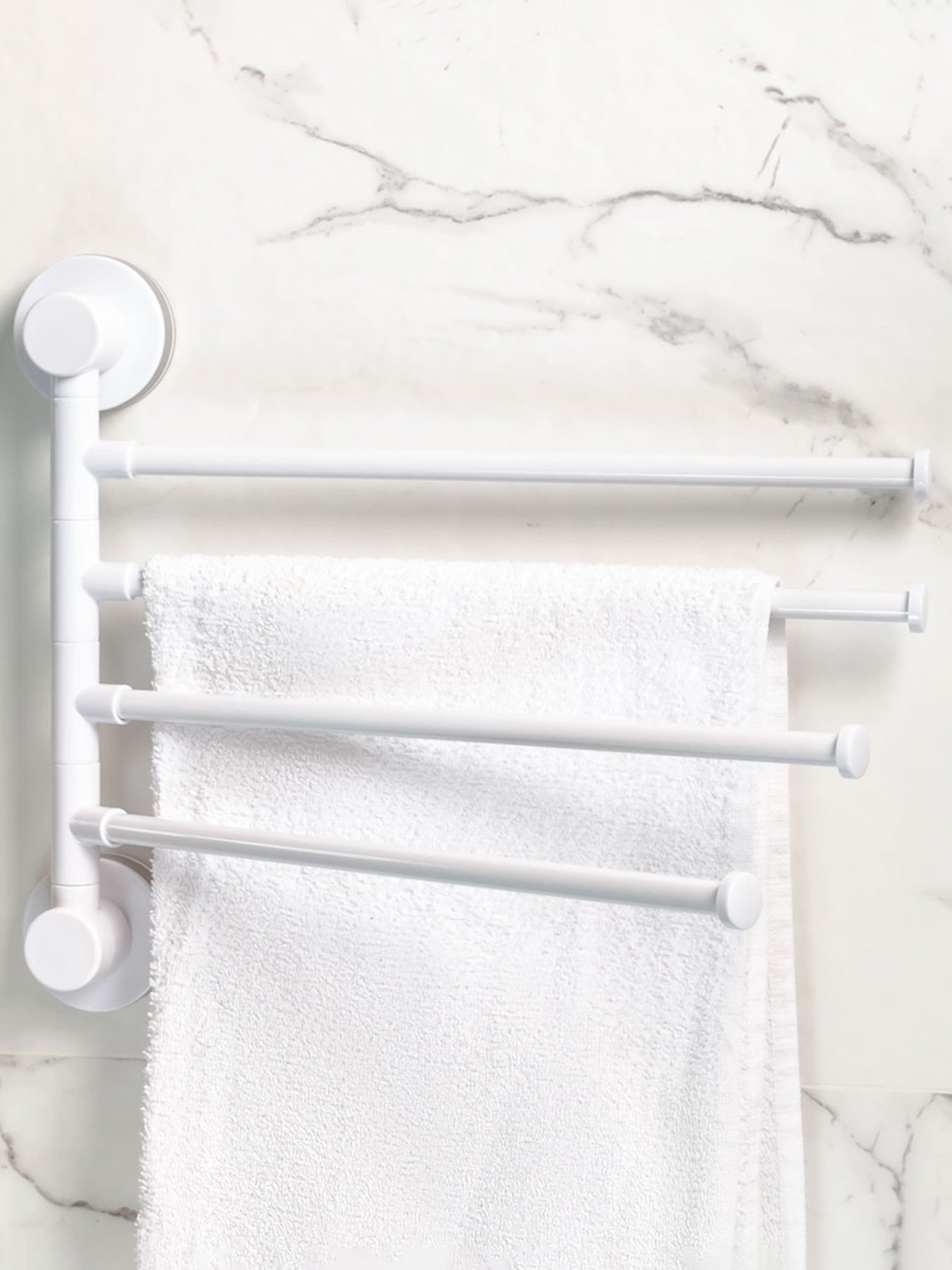 Держатель для полотенец клеящийся MBM MY HOME модель BP-28 WHITE/GRAY Фото