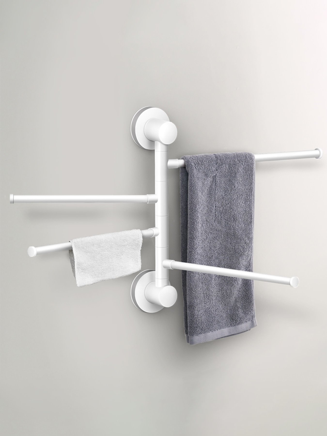 Тримач для рушників клейкий MBM HOME модель BP-28 WHITE/GRAY Фото