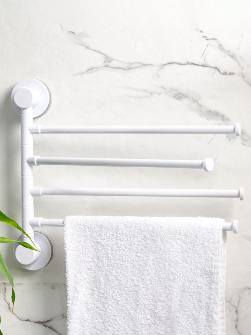 Тримач для рушників клейкий MBM HOME модель BP-28 WHITE/GRAY Фото