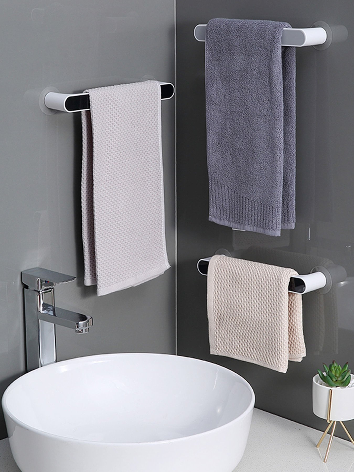 Тримач універсальний клейкий білий з чорним MBM HOME модель BP-29 WHITE/BLACK Фото