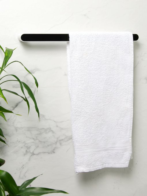 Тримач універсальний клейкий білий з чорним MBM HOME модель BP-30 WHITE/BLACK Фото