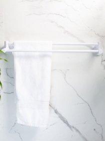 Держатель для полотенец двойной клеящийся MBM MY HOME модель BP-31 WHITE Фото