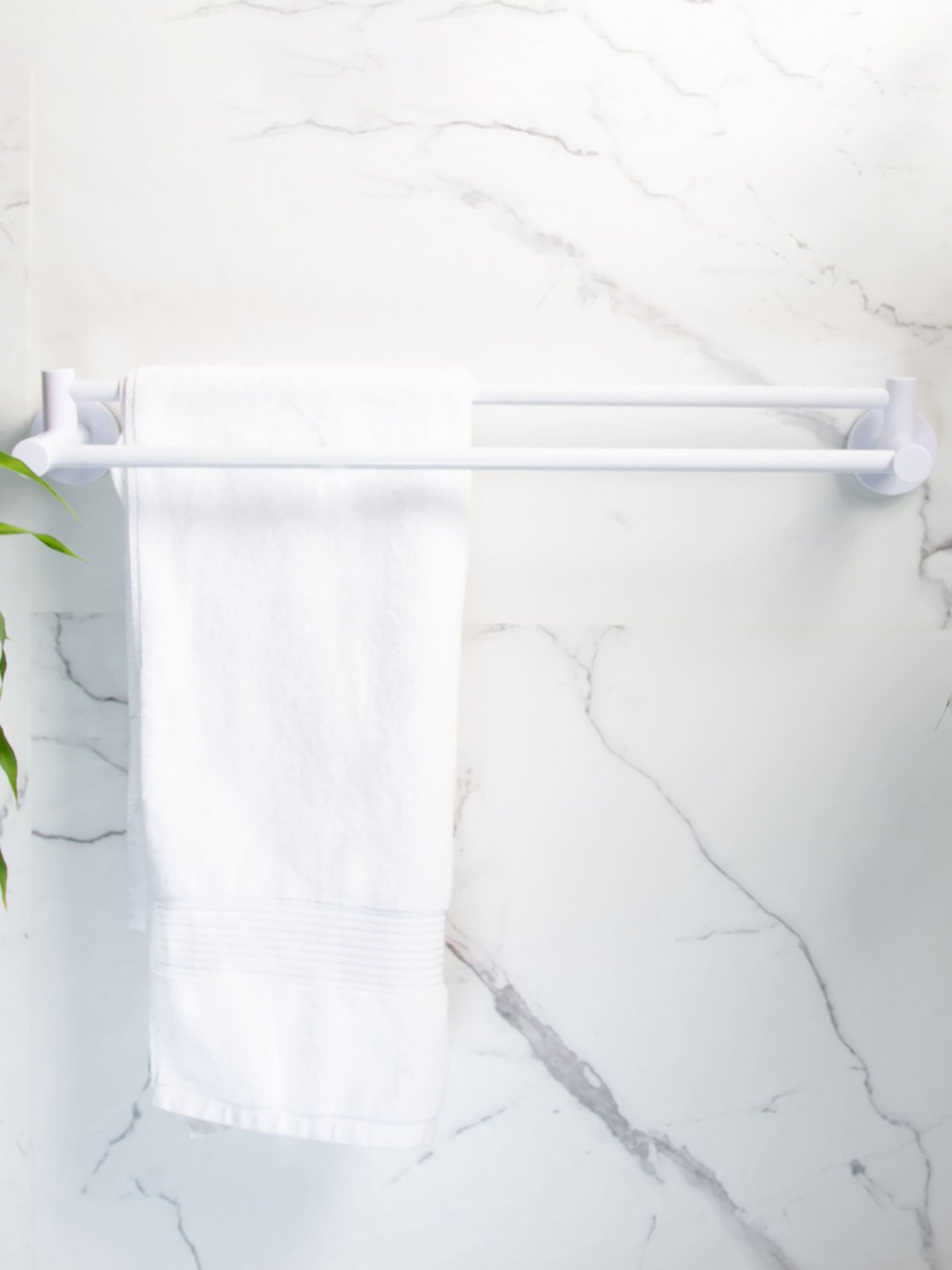 Держатель для полотенец двойной клеящийся MBM HOME модель BP-31 WHITE Фото