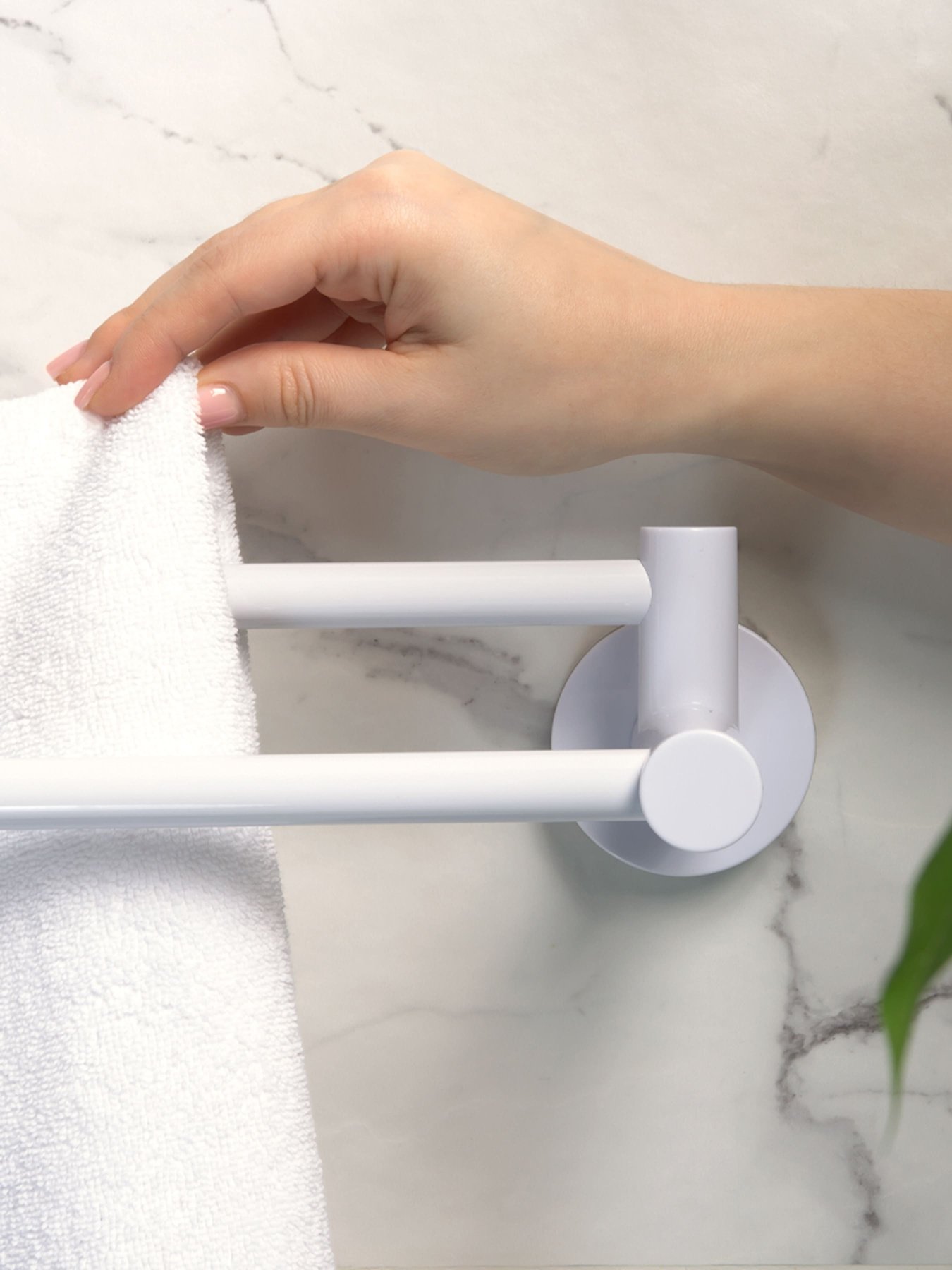Держатель для полотенец двойной клеящийся MBM HOME модель BP-31 WHITE Фото
