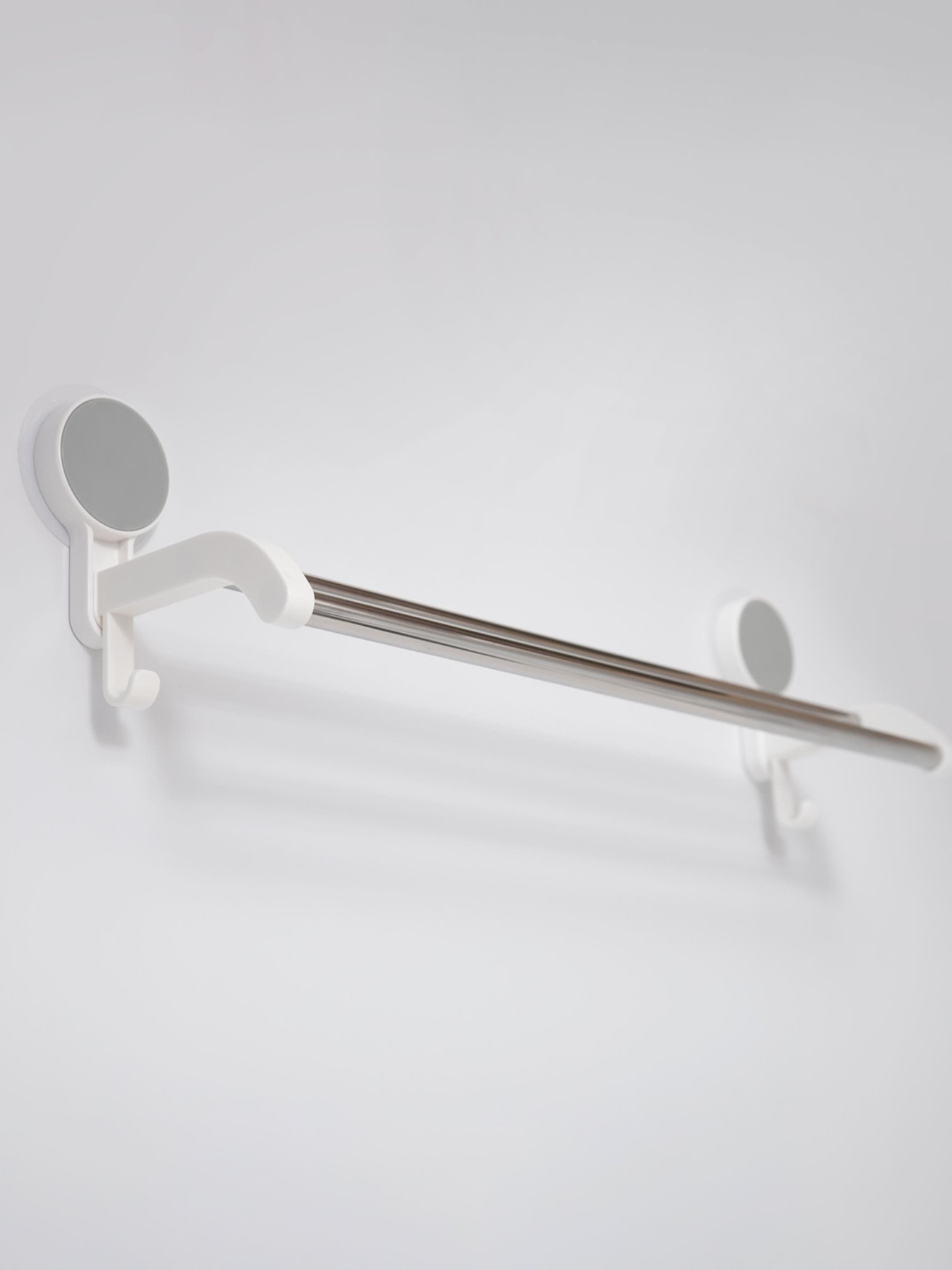 Держатель для полотенец двойной клеящийся с нержавеющей стали MBM MY HOME модель BP-9 WHITE Фото