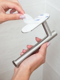 Держатель для туалетной бумаги клеящийся из нержавеющей стали MBM HOME модель BSS-1 SS Держатель для туалетной бумаги клеящийся из нержавеющей стали MBM HOME модель BSS-1 SS Фото