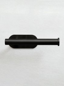 Держатель для туалетной бумаги клеящийся из нержавеющей стали черный MBM MY HOME модель BSS-1 BLACK Фото