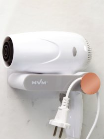 Держатель для фена клеящийся белый с серым MBM HOME модель BP-32 WHITE/GRAY Фото