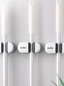 Тримач для швабри клейкий білий MBM HOME модель BP-35 WHITE Фото