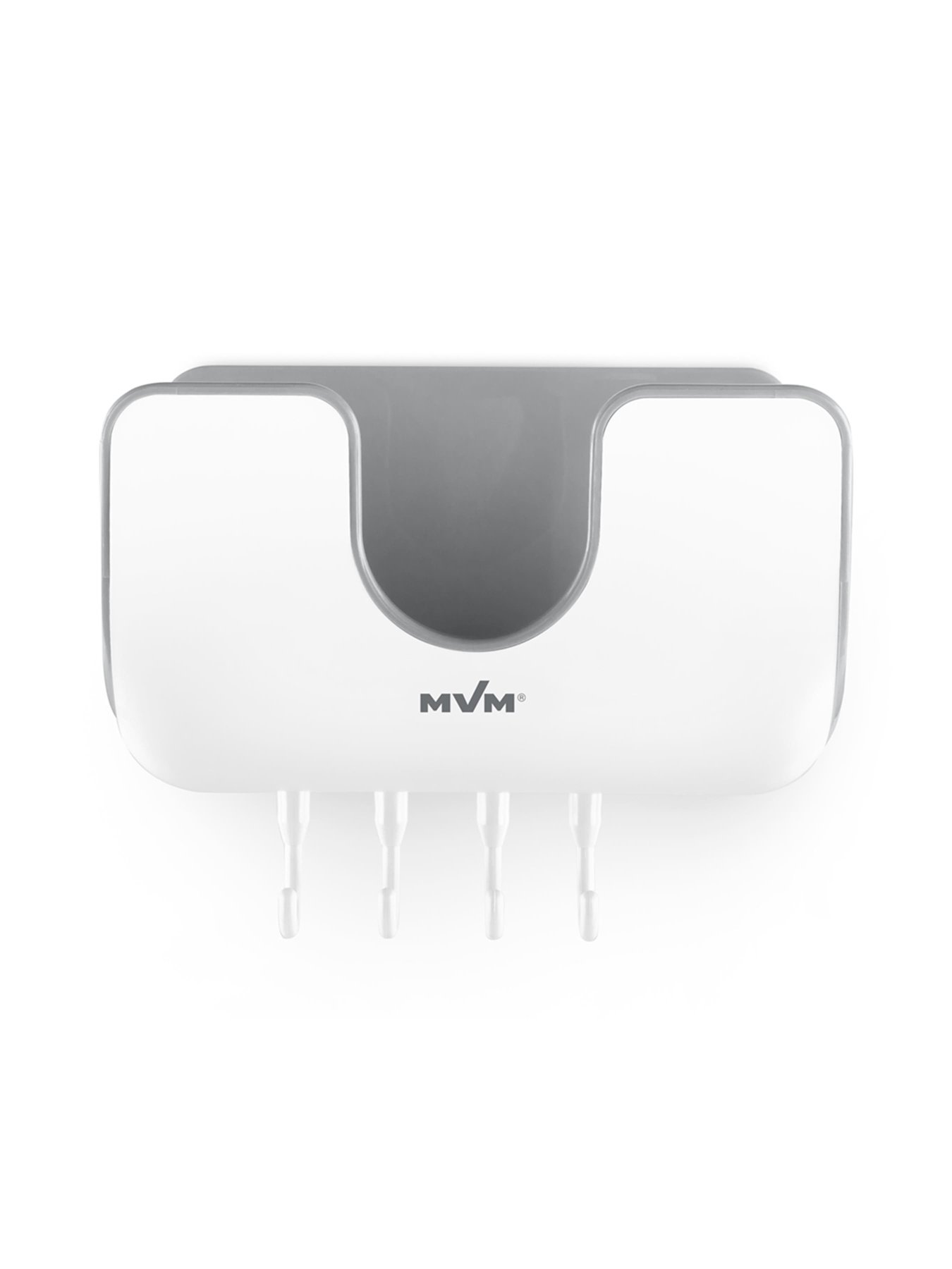 Тримач настінний з гачками клейкий MBM MY HOME Модель KP-10 WHITE/GRAY Фото