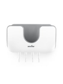 Тримач настінний з гачками клейкий MBM MY HOME Модель KP-10 WHITE/GRAY Фото