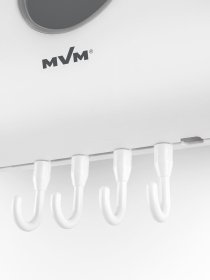 Держатель настенный с крючками клеящийся MBM HOME модель KP-10 WHITE/GRAY Фото