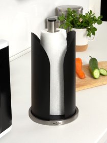 Держатель для бумажных полотенец черный с нержавеющей стали MBM MY HOME модель KP-23 SS/BLACK Фото