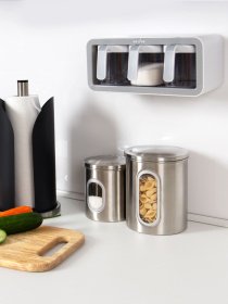 Держатель для бумажных полотенец черный с нержавеющей стали MBM HOME модель KP-23 SS/BLACK Фото