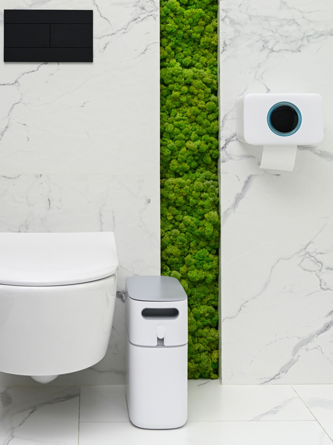 Держатель для туалетной бумаги с отверстием для аромасаше MBM MY HOME модель BP-41 WHITE/GRAY Фото