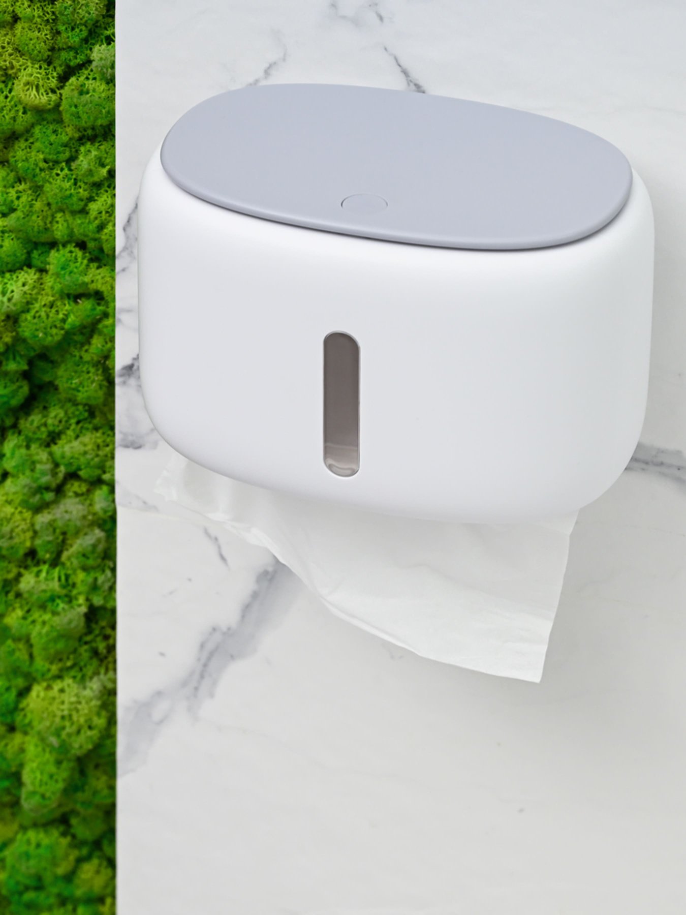 Держатель для туалетной бумаги белый с серым MBM MY HOME модель BP-43 WHITE/GRAY Фото