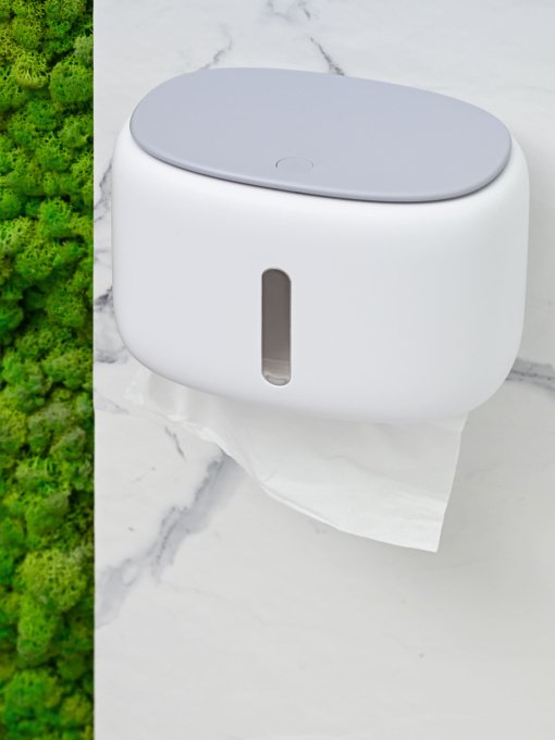 Тримач для туалетного паперу білий з сірим MBM HOME модель BP-43 WHITE/GRAY Фото