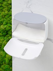 Тримач для туалетного паперу білий з сірим MBM HOME модель BP-43 WHITE/GRAY Фото