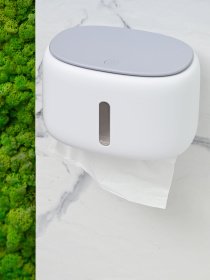 Тримач для туалетного паперу білий з сірим MBM HOME модель BP-43 WHITE/GRAY Фото