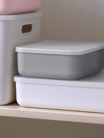 Ящик для хранения без крышки пластиковый серый MBM HOME модель FH-10 XS GRAY Ящик для хранения без крышки пластиковый серый MBM HOME модель FH-10 XS GRAY Фото