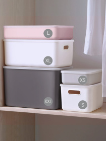 Ящик для хранения без крышки пластиковый белый MBM HOME модель FH-10 XS WHITE Ящик для хранения без крышки пластиковый белый MBM HOME модель FH-10 XS WHITE Фото