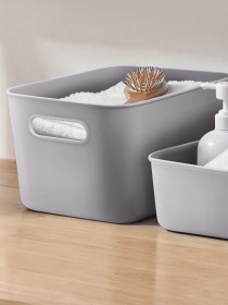 Ящик для зберігання без кришки пластиковий сірий MBM HOME модель FH-11 S GRAY Фото