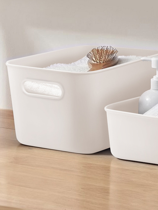 Ящик для хранения без крышки пластиковый белый MBM MY HOME модель FH-11 S WHITE Фото