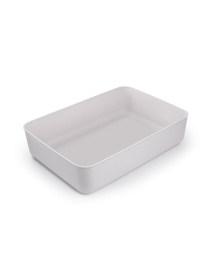 Ящик для хранения без крышки пластиковый светло-серый MBM HOME модель FH-12 L LIGHT GRAY Фото