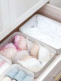 Ящик для хранения без крышки пластиковый светло-серый MBM HOME модель FH-12 L LIGHT GRAY Фото