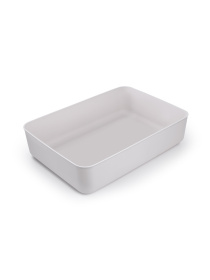 Ящик для хранения без крышки пластиковый светло-серый MBM HOME модель FH-12 L LIGHT GRAY Фото