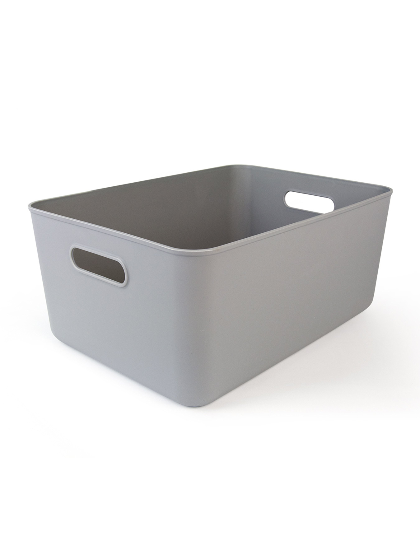 Ящик для хранения без крышки пластиковый серый MBM MY HOME модель FH-13 XL GRAY Фото