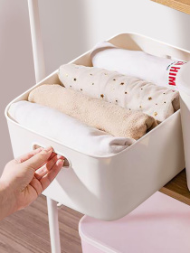 Ящик для хранения без крышки пластиковый белый MBM MY HOME модель FH-13 XL WHITE Фото