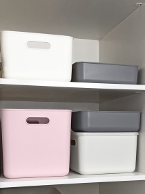 Ящик для хранения без крышки пластиковый серый MBM MY HOME модель FH-14 XXL GRAY Фото