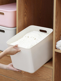 Ящик для зберігання без кришки пластиковий білий MBM HOME модель FH-14 XXL WHITE Фото