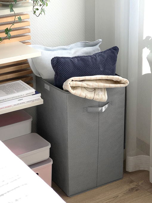 Ящик для хранения текстильный серый MBM HOME модель TH-02 GRAY Фото