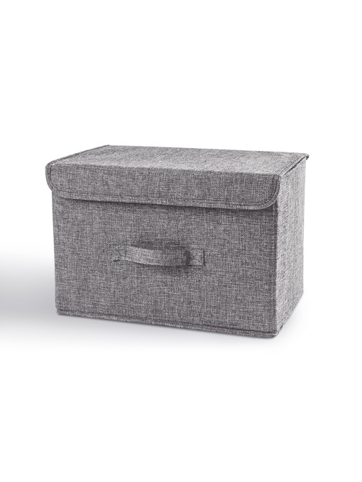 Ящик для зберігання з кришкою сірий MBM MY HOME Модель TH-07 GRAY Фото