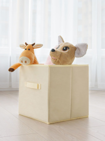 Ящик для зберігання квадратний бежевий MBM HOME модель TH-08 BEIGE Фото