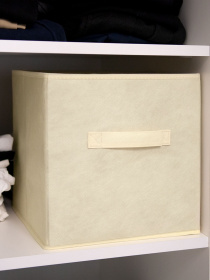 Ящик для хранения квадратный бежевый MBM HOME модель TH-08 BEIGE Ящик для хранения квадратный бежевый MBM HOME модель TH-08 BEIGE Фото